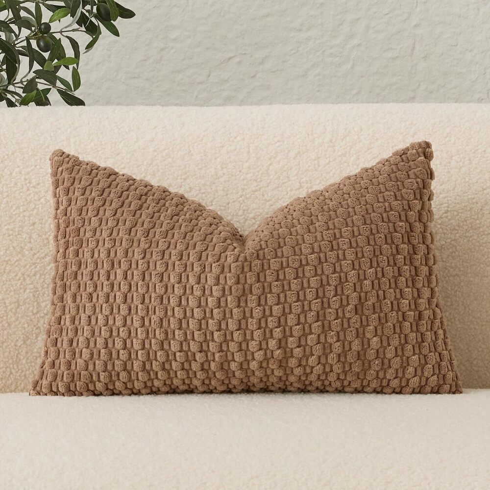 7755 UGASA Lumbar Throw Pillow Covers Pack of 1 Super Soft Boho Corduroy
